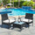 Virasat Outdoor Patio Seating Set 2 Chairs and 1 Table Set (Black)-VIRASAT FURNITURE & FURNISHING