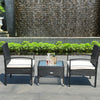 Virasat Outdoor Patio Seating Set 2 Chairs and 1 Table Set (Black)-VIRASAT FURNITURE & FURNISHING