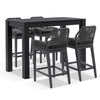 Virasat Outdoor Patio Bar Sets 4 Chairs and 1 Table Braided & Rope-VIRASAT FURNITURE & FURNISHING