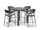 Virasat Outdoor Bar Sets 4 Chairs and 1 Table Patio Bar Set (Dark Grey)-VIRASAT FURNITURE & FURNISHING
