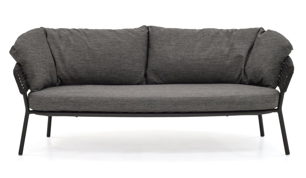 Virasat Outdoor Sofa Set 3 Seater, 2 Single Seater and 1 Center Table Set (Black) Braided & Rope-VIRASAT FURNITURE & FURNISHING