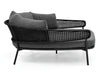 Virasat Outdoor Poolside Sunbed With Cushion Daybed (Dark Grey) Braided & Rope-VIRASAT FURNITURE & FURNISHING