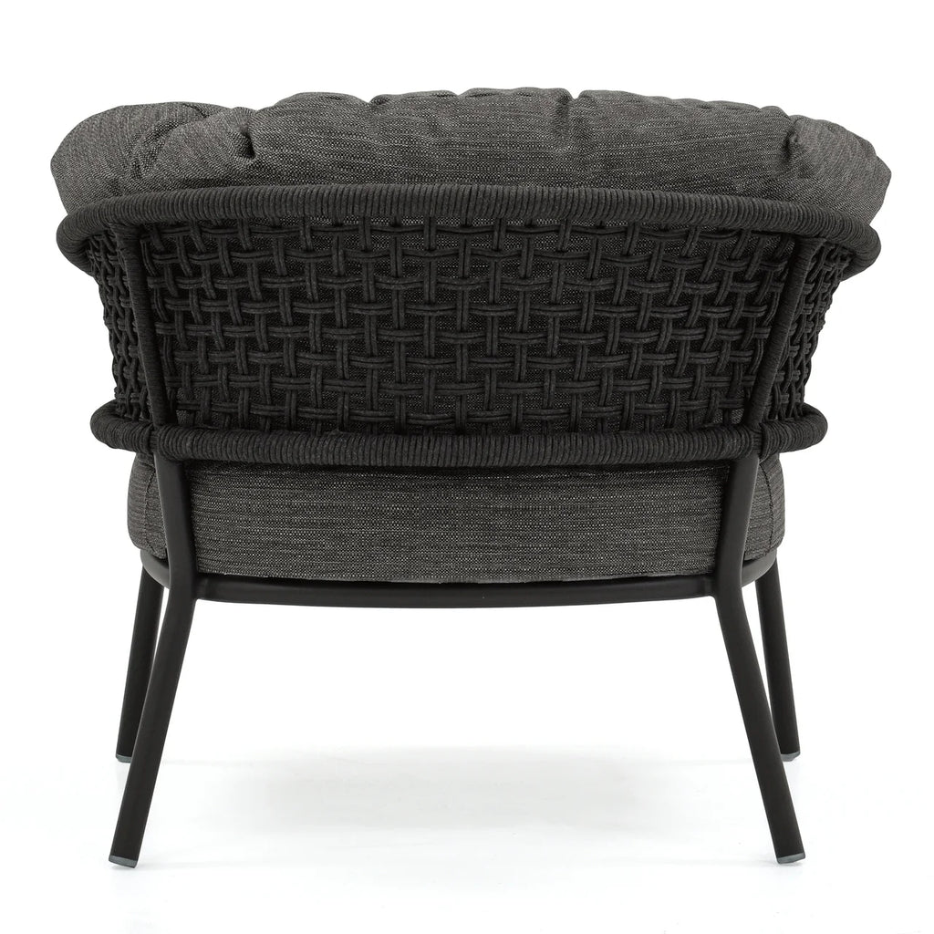 Virasat Outdoor Sofa Set 3 Seater, 2 Single Seater and 1 Center Table Set (Black) Braided & Rope-VIRASAT FURNITURE & FURNISHING