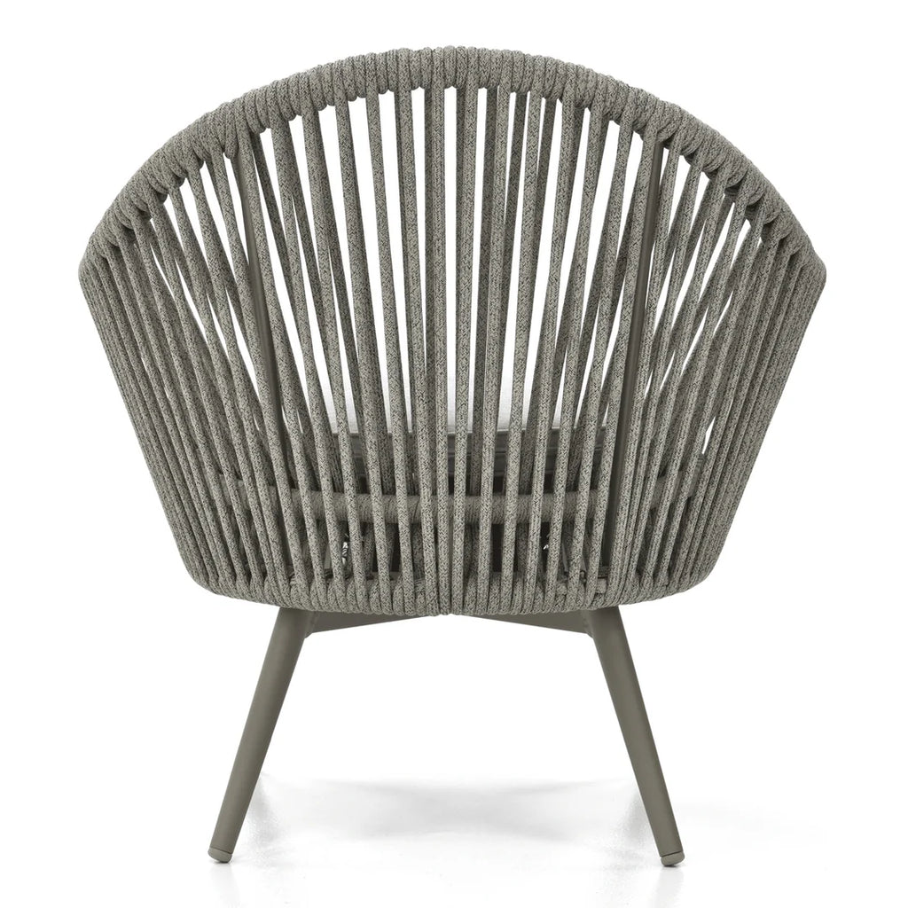 VIRASAT FURNITURE FAUX OUTDOOR PATIO SEATING SET 2 CHAIRS AND 1 TABLE SET (GREY) BRAIDED & ROPE