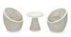 Virasat Outdoor Patio Seating Set 2 Chairs and 1 Table Set (White + Silver)-VIRASAT FURNITURE & FURNISHING