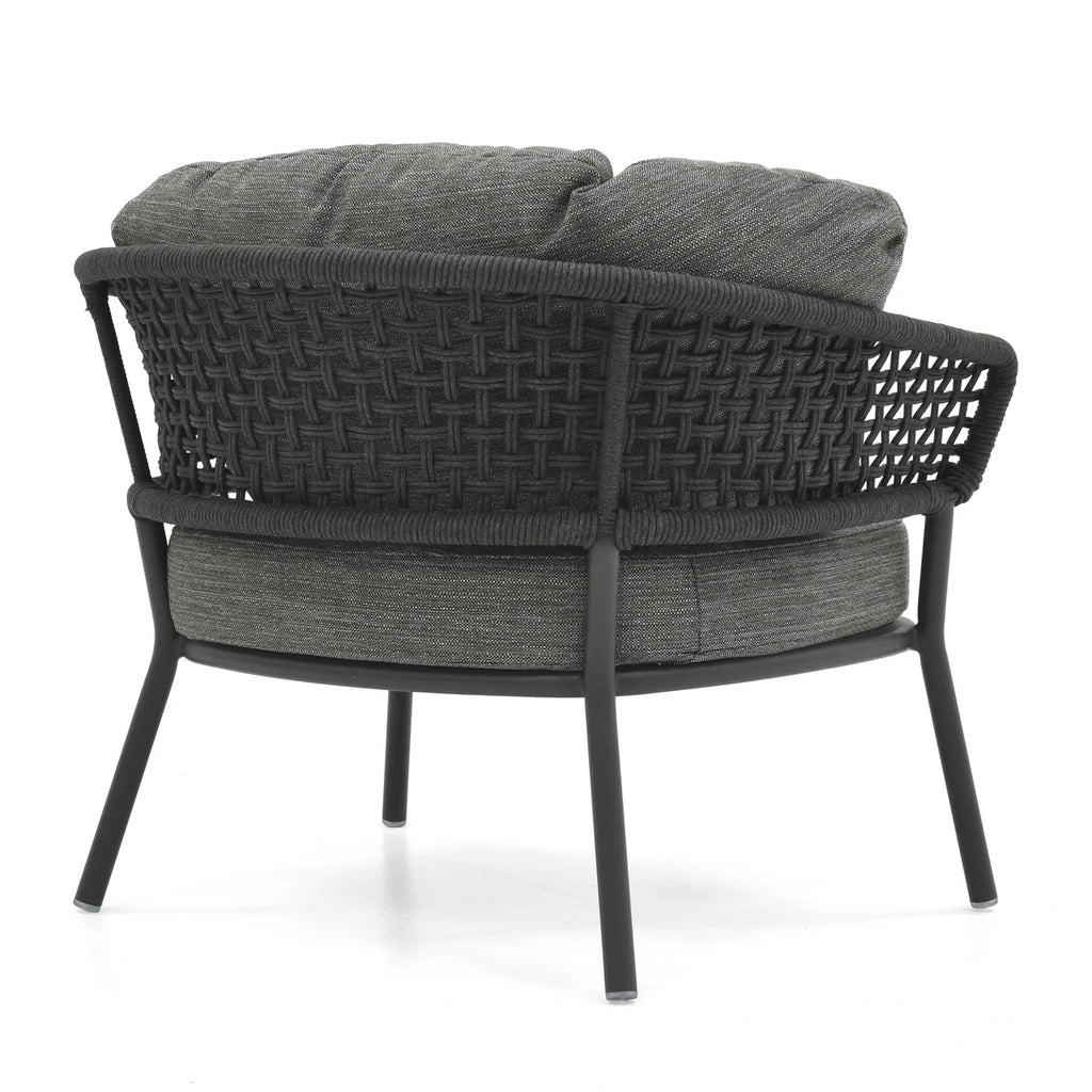 Virasat Outdoor Sofa Set 3 Seater, 2 Single Seater and 1 Center Table Set (Black) Braided & Rope-VIRASAT FURNITURE & FURNISHING