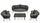 Virasat Outdoor Sofa Set 3 Seater, 2 Single Seater and 1 Center Table Set (Black) Braided & Rope-VIRASAT FURNITURE & FURNISHING