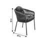 Virasat Outdoor Patio Seating Set 4 Chairs and 1 Table Set (Black) Braided & Rope-VIRASAT FURNITURE & FURNISHING