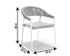 Virasat Outdoor Patio Seating Set 4 Chairs and 1 Table Set (White + Grey) Braided & Rope-VIRASAT FURNITURE & FURNISHING