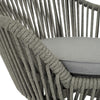 VIRASAT FURNITURE FAUX OUTDOOR PATIO SEATING SET 2 CHAIRS AND 1 TABLE SET (GREY) BRAIDED & ROPE