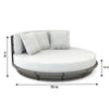 Virasat Outdoor Poolside Sunbed With Cushion Daybed (Grey) Braided & Rope-VIRASAT FURNITURE & FURNISHING