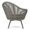 VIRASAT FURNITURE FAUX OUTDOOR PATIO SEATING SET 2 CHAIRS AND 1 TABLE SET (GREY) BRAIDED & ROPE