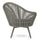 VIRASAT FURNITURE FAUX OUTDOOR PATIO SEATING SET 2 CHAIRS AND 1 TABLE SET (GREY) BRAIDED & ROPE