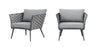 Virasat Outdoor Garden Balcony Sofa Set 3 Seater, 2 Single Seater and 1 Center Table Set, Braid & Rope (Grey)-VIRASAT FURNITURE & FURNISHING