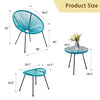 Virasat Outdoor Patio Seating Set 2 Chairs and 1 Table Set (Blue)-VIRASAT FURNITURE & FURNISHING