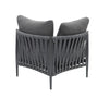 Virasat Outdoor Garden Balcony Sofa Set 5 Seater and 1 Center Table Set, Braid & Rope (Dark Grey)-VIRASAT FURNITURE & FURNISHING