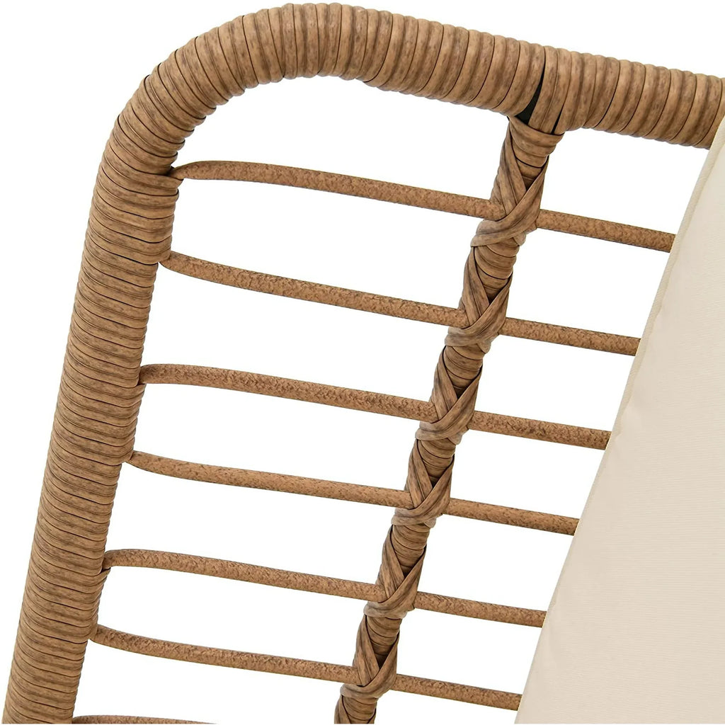 Virasat Outdoor Garden Balcony Sofa Set 5 Seater and 1 Center Table Set (Tan + Beige)-VIRASAT FURNITURE & FURNISHING