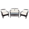 Virasat Outdoor Sofa Set 2 Seater, 2 Single Seater and 1 Center Table (Dark Brown)-VIRASAT FURNITURE & FURNISHING