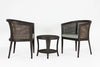 Virasat Outdoor Patio Seating Set 2 Chairs and 1 Table Set (Brown)-VIRASAT FURNITURE & FURNISHING