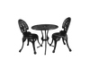 Virasat Cast Aluminium Garden Patio Seating 2 Chair and 1 Table Set (Black)-VIRASAT FURNITURE & FURNISHING