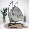 Virasat Double Seater Hanging Swing With Stand For Balcony, Garden Swing (Grey)-VIRASAT FURNITURE & FURNISHING