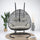 Virasat Double Seater Hanging Swing With Stand For Balcony, Garden Swing (Grey)-VIRASAT FURNITURE & FURNISHING