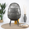Virasat Single Seater Swing Basket For Balcony & Garden (Grey)-VIRASAT FURNITURE & FURNISHING