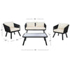 Virasat Outdoor Sofa Set 2 Seater, 2 Single Seater And 1 Table Set Braided & Rope-VIRASAT FURNITURE & FURNISHING