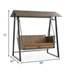 Virasat Double Seater Hanging Swing With Stand For Balcony, Garden Swing (Brown)-VIRASAT FURNITURE & FURNISHING
