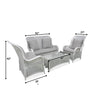 Virasat Outdoor Sofa Set 2 Seater, 2 Single Seater and 1 Center Table (White)-VIRASAT FURNITURE & FURNISHING