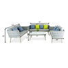 Virasat Outdoor Sofa Set 3 Seater , 2 Double seater and 1 Center Table (Grey) Braided & Rope-VIRASAT FURNITURE & FURNISHING