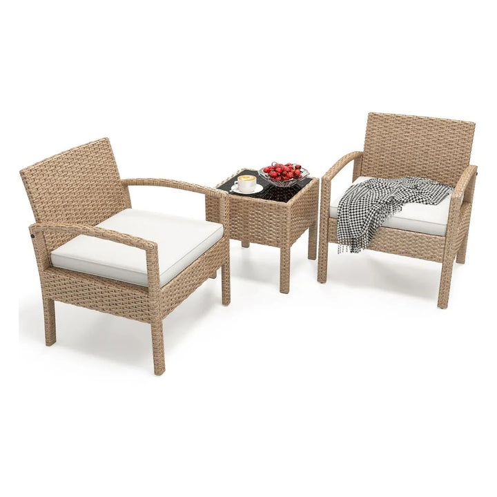 Virasat Ignacio Outdoor Patio Seating Set 2 Chairs and 1 Table Set