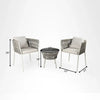 VIRASAT FURNITURE ABELARDO ESPIRITU OUTDOOR PATIO SEATING SET 2 CHAIRS AND 1 TABLE SET BRAIDED & ROPE