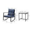 Virasat Outdoor Patio Seating Set 2 Chairs and 1 Table Set (Black)-VIRASAT FURNITURE & FURNISHING