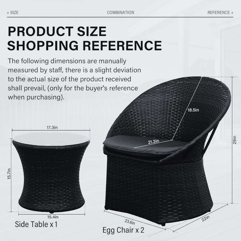 Virasat Outdoor Patio Seating Set 2 Chairs and 1 Table Set-VIRASAT FURNITURE & FURNISHING