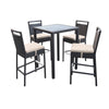 Virasat Outdoor Patio Bar Sets 4 Chairs and 1 Table (Dark Brown)-VIRASAT FURNITURE & FURNISHING
