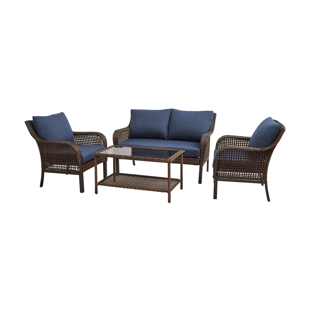 Virasat Eveline Outdoor Sofa Set 2 Seater, 2 Single seater and 1 Center Table (Brown)