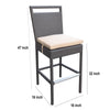 Virasat Outdoor Patio Bar Sets 4 Chairs and 1 Table (Dark Brown)-VIRASAT FURNITURE & FURNISHING
