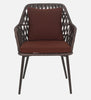 Virasat Outdoor Patio Seating Set 4 Chairs and 1 Table Set (Brown) Braided & Rope-VIRASAT FURNITURE & FURNISHING