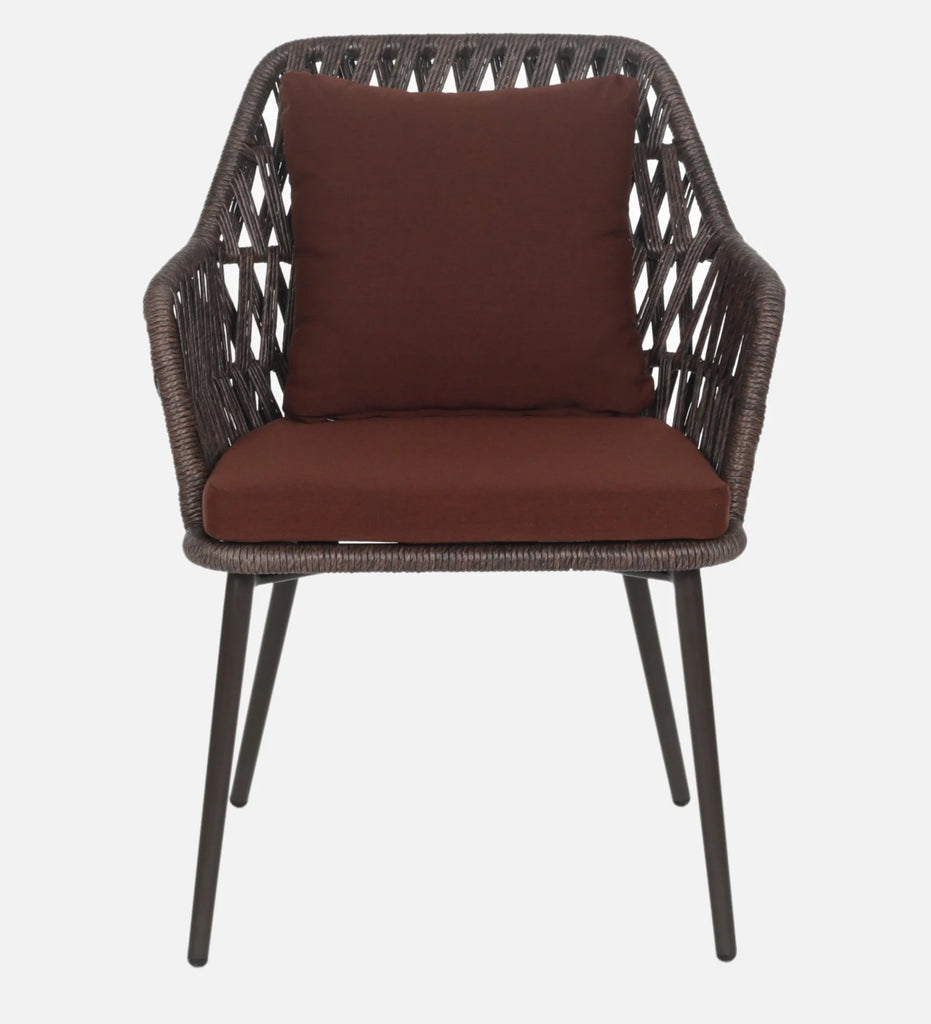 Virasat Outdoor Patio Seating Set 4 Chairs and 1 Table Set (Brown) Braided & Rope-VIRASAT FURNITURE & FURNISHING