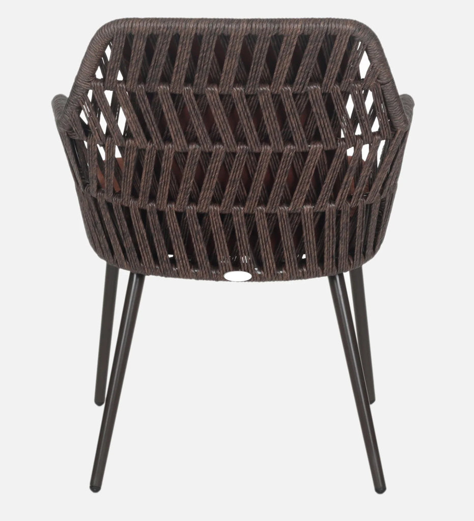 Virasat Outdoor Patio Seating Set 4 Chairs and 1 Table Set (Brown) Braided & Rope-VIRASAT FURNITURE & FURNISHING