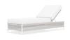 Virasat Outdoor Swimming Poolside Lounger (White) Braided & Rope-VIRASAT FURNITURE & FURNISHING