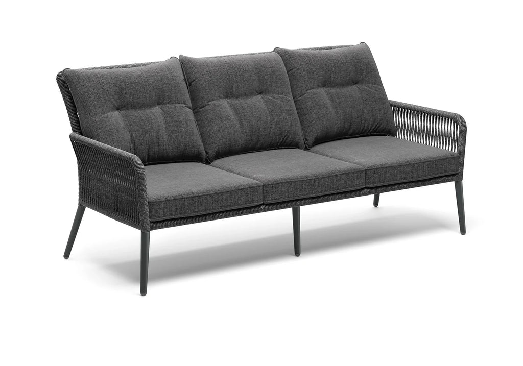 Virasat Outdoor Garden Balcony Sofa Set 5 Seater and 1 Center Table Set, Braid & Rope (Dark + Grey)-VIRASAT FURNITURE & FURNISHING