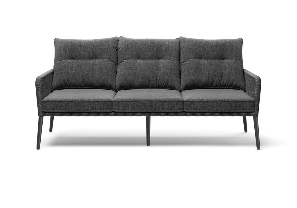 Virasat Outdoor Garden Balcony Sofa Set 5 Seater and 1 Center Table Set, Braid & Rope (Dark + Grey)-VIRASAT FURNITURE & FURNISHING