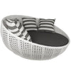 VirasatOutdoor Poolside Sunbed With Cushion Daybed (White)-VIRASAT FURNITURE & FURNISHING