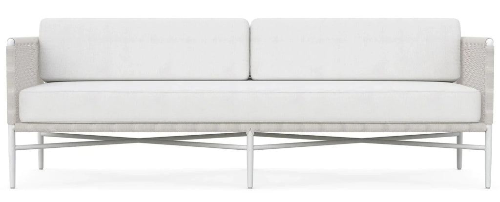 Virasat Outdoor Garden Balcony Sofa Set 2 Seater and 2 Single Seater With 1 Center Table Set, Braid & Rope (White + Beige)-VIRASAT FURNITURE & FURNISHING