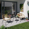 Virasat Outdoor Patio Seating Set 2 Chairs and 1 Table Set (Khaki)-VIRASAT FURNITURE & FURNISHING