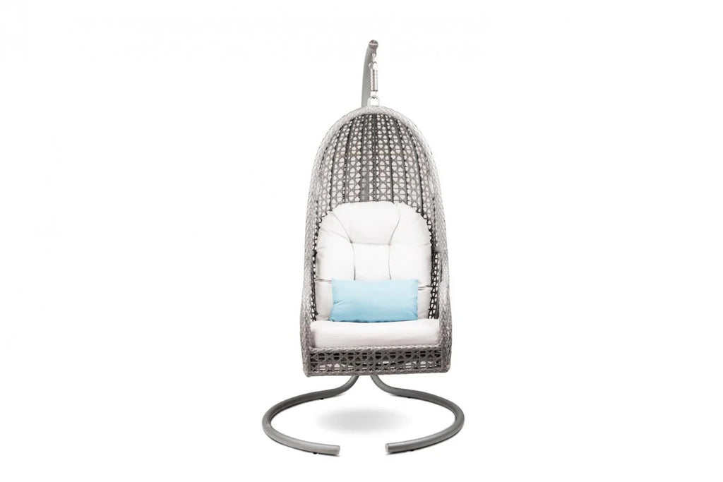 Virasat Single Seater Hanging Swing With Stand For Balcony, Garden Swing (Grey)-VIRASAT FURNITURE & FURNISHING
