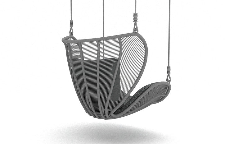 Virasat Single Seater Hanging Swing Without Stand For Balcony, Garden Swing (Dark Grey)-VIRASAT FURNITURE & FURNISHING