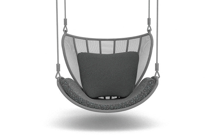 Virasat Agata Single Seater Hanging Swing Without Stand For Balcony, Garden Swing (Dark Grey)